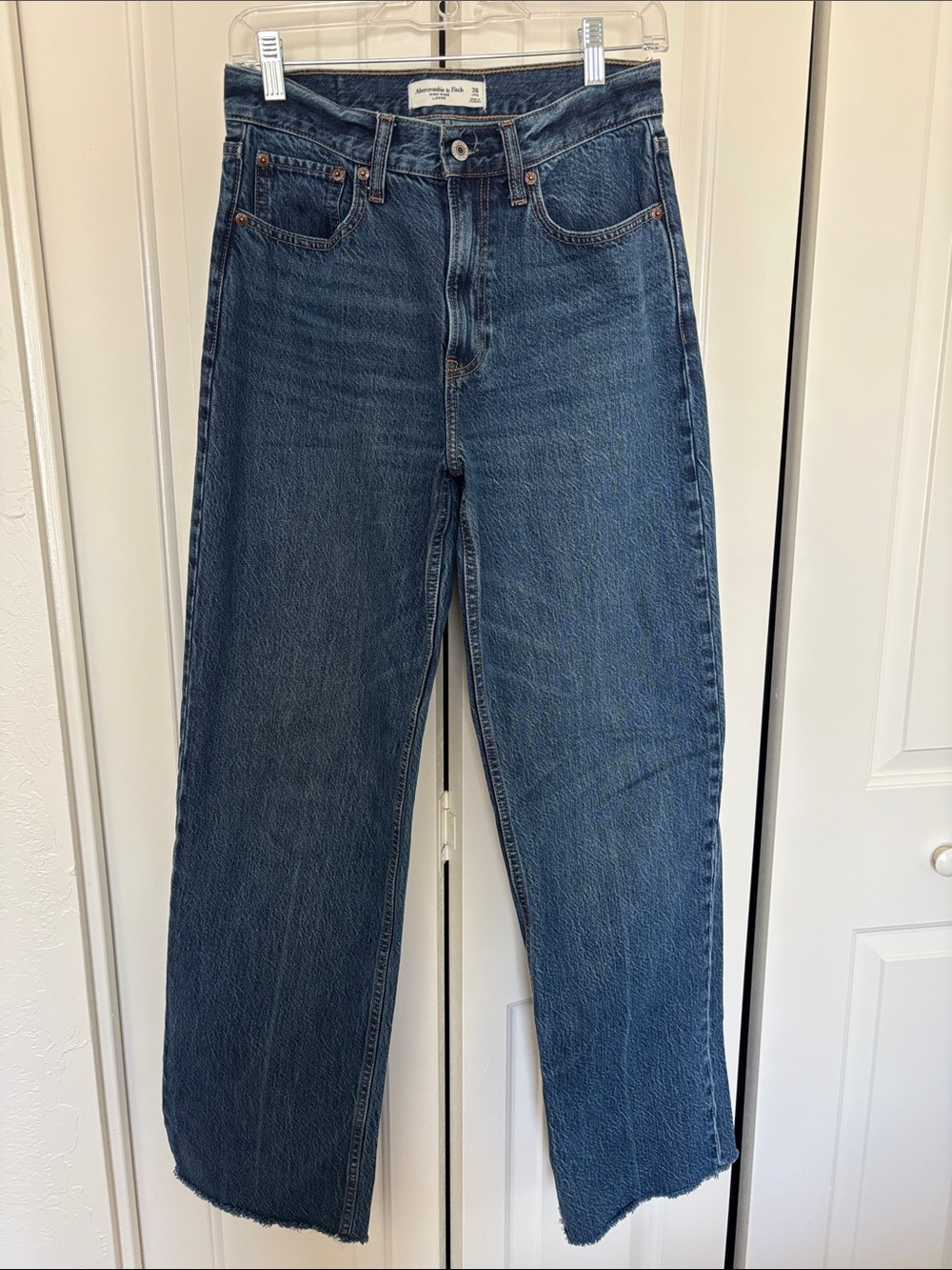 Abercrombie & Fitch Women’s High Rise Loose Dark Blue Jeans